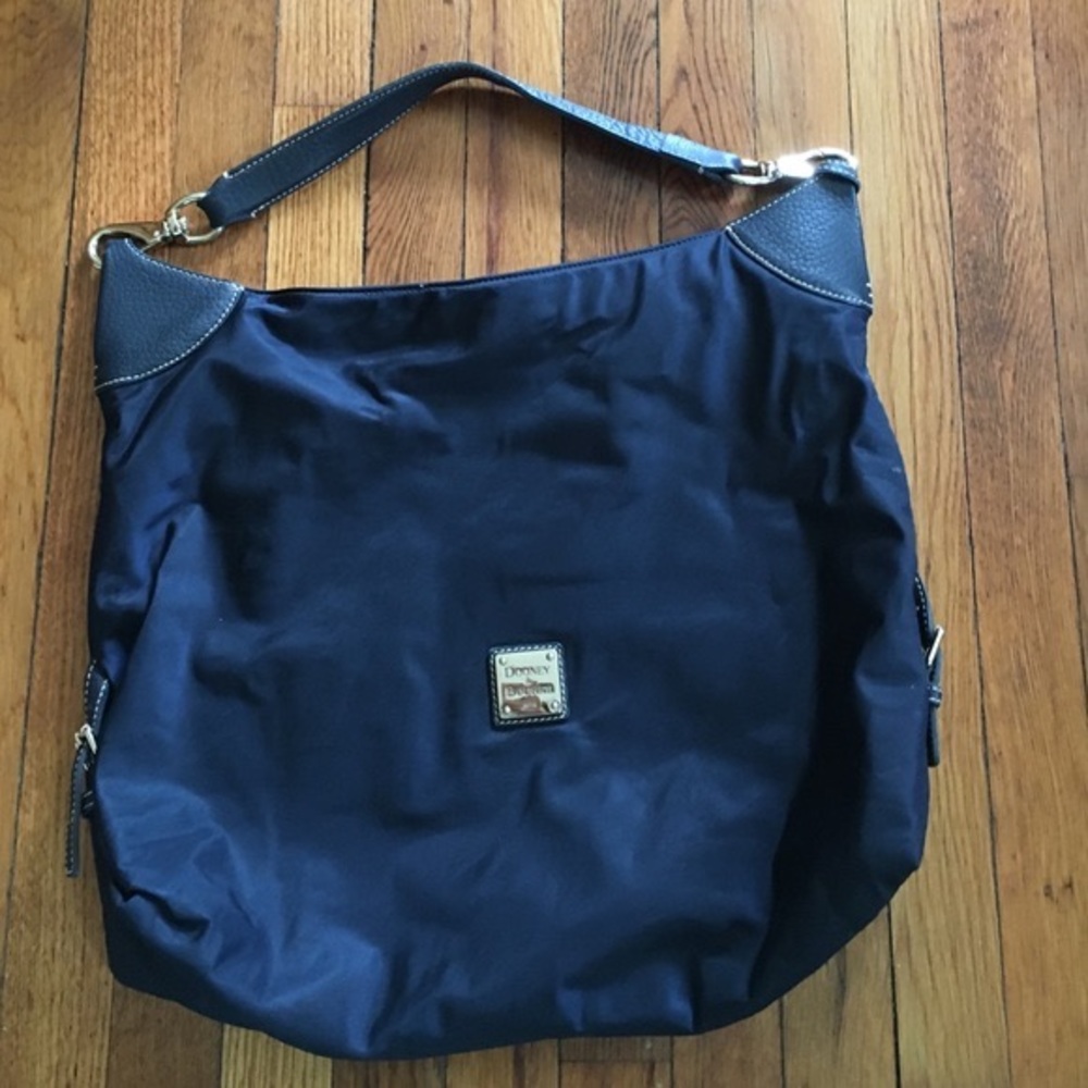 Navy blue nylon Dooney and Bourke shoulder bag